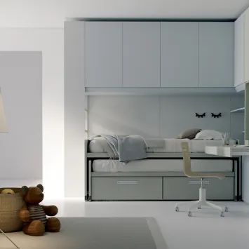 corner room with two sliding beds